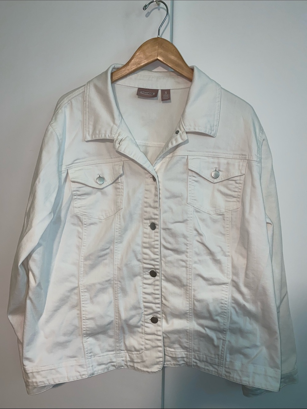 Chico’s White Denim Jean Jacket